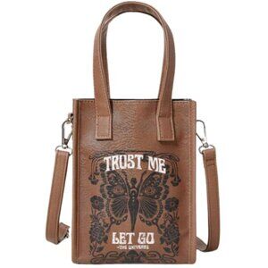 Trust Me Let Go Fairycore Shoulder or Hand Bag Brown NWT Romwe